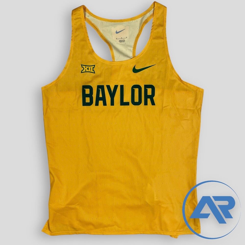 Nike Pro Elite Baylor Bears Yellow Track Singlet Women's Size M   DC8103-714